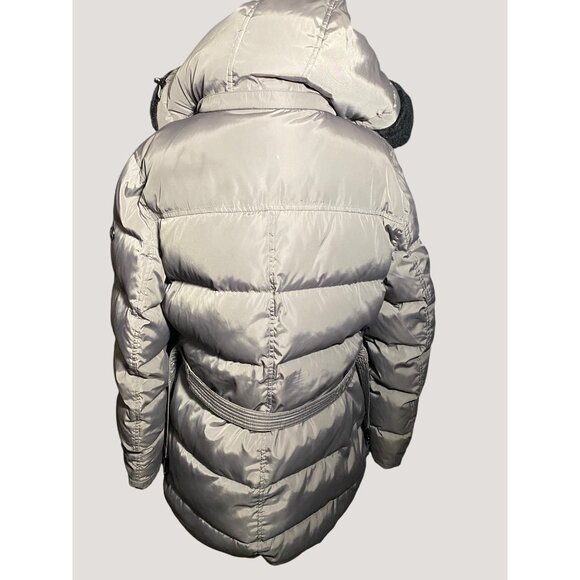 Michael Kors Puffer Coat Size Large Gray Womens Hooded Grey Polyester - Picture 2 of 16